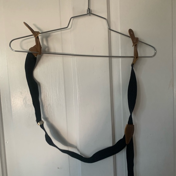 Black suspenders with leather straps - Picture 3 of 3